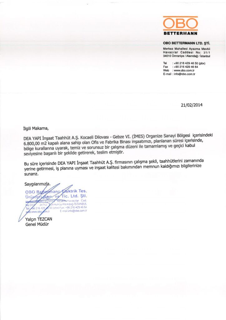 İş Bitirme Belgeleri