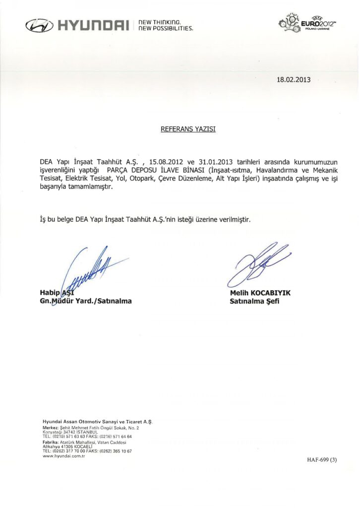 İş Bitirme Belgeleri