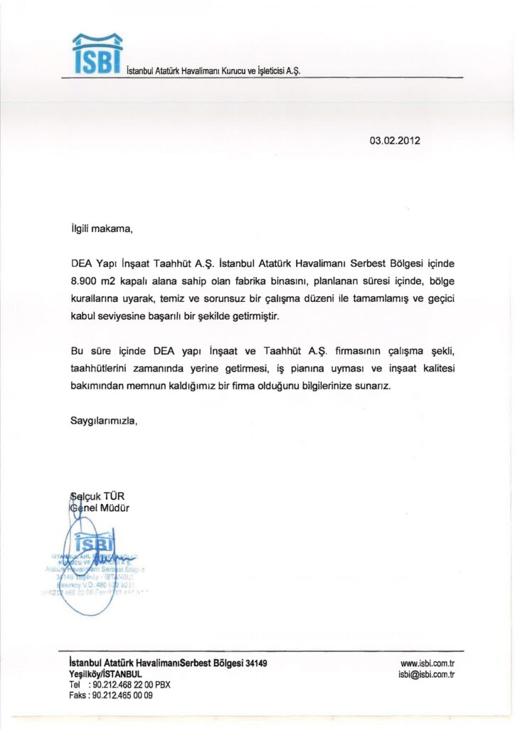 İş Bitirme Belgeleri