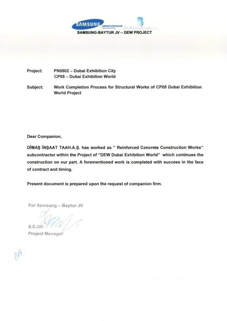 İş Bitirme Belgeleri